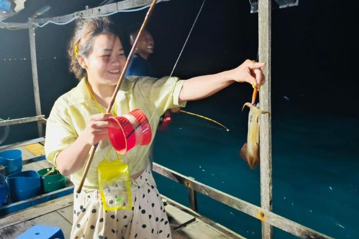 Câu mực đêm Cù Lao Chàm